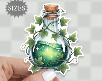 Ivy Vine Potion Bottle Sticker: Waterproof Vinyl Decal