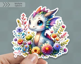 Baby Dragon Sticker. Waterproof Vinyl Decal