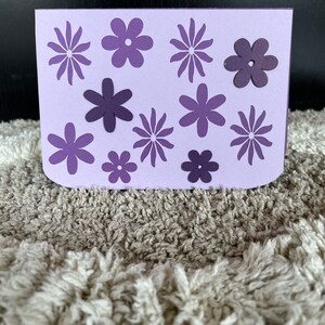 Floral Card SVG cut file/Digital Download Only/Paper Card Template/Floral Layered Card Pattern/Card Pattern for Cricut/Flower Card File