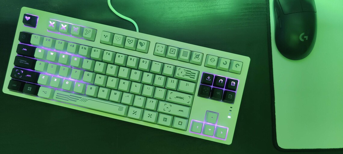 CSGO Printstream Themed Mechanical Keyboard TKL Red Etsy