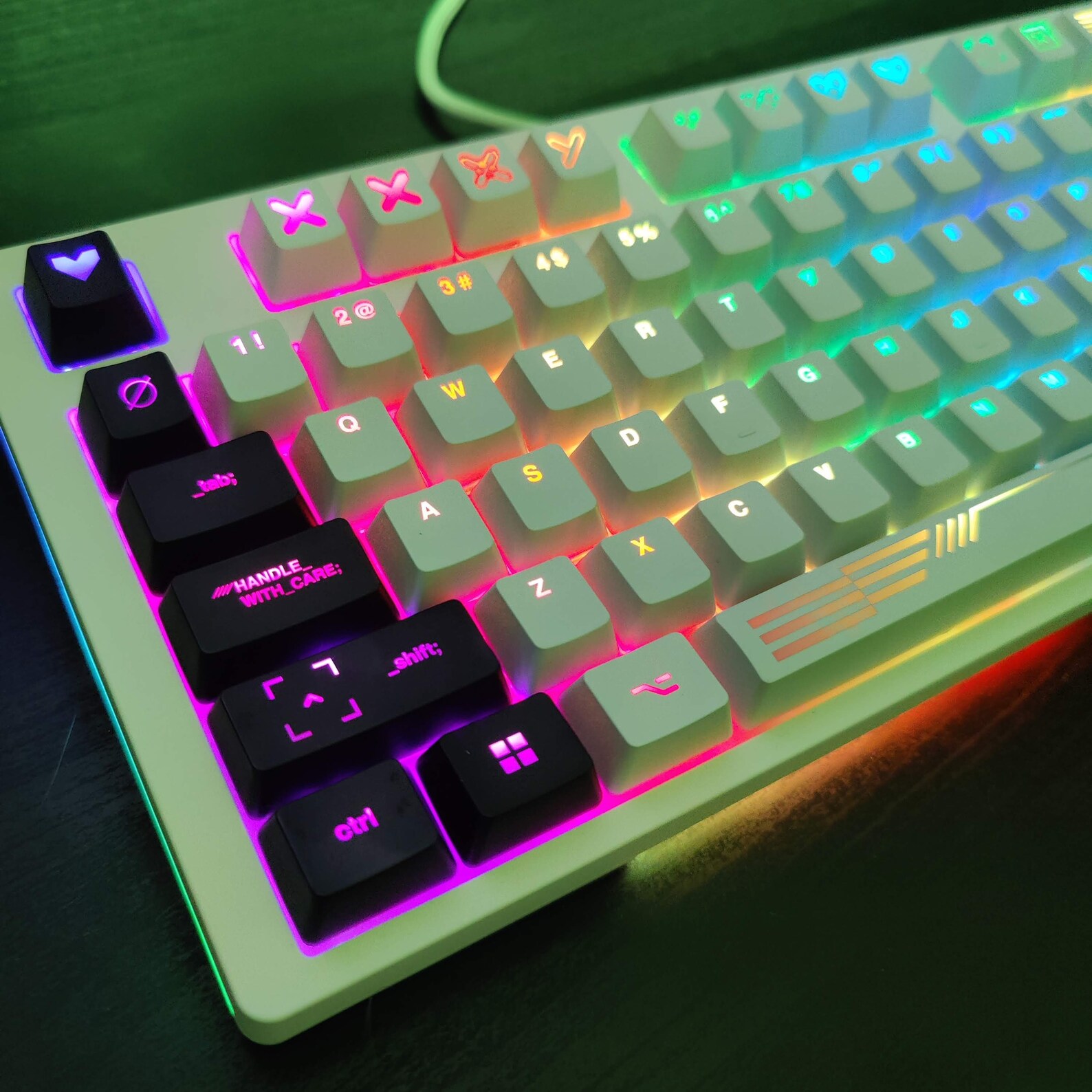 CSGO Printstream Themed Mechanical Keyboard TKL Red Etsy