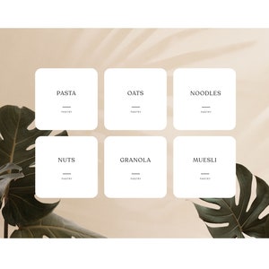 Pantry Label Stickers, Pantry Organisation Labels, Organisation Stickers, Organisation, Kitchen Pantry, Pasta Rice Sugar Labels For Jars