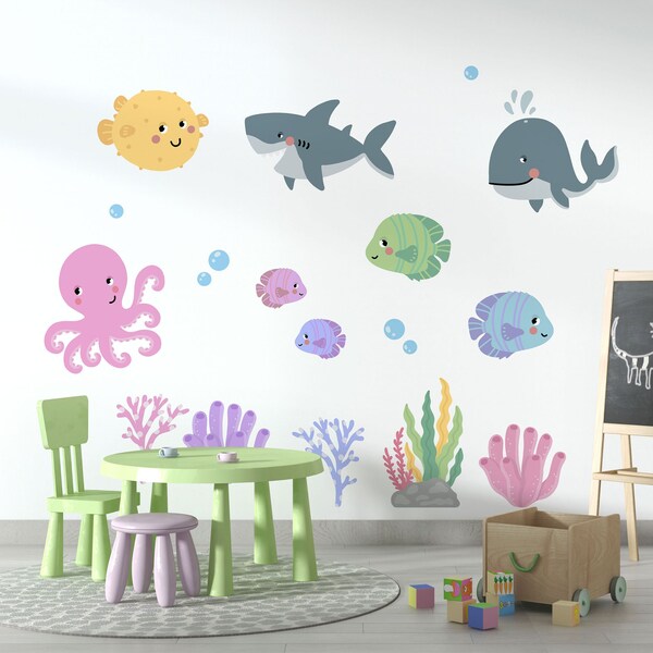 Ocean Nursery Decals Etsy