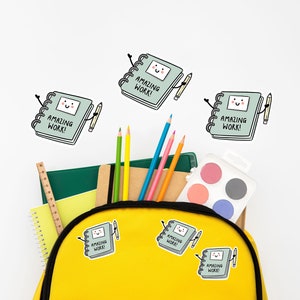 Pegatinas de libros de trabajo, pegatinas de maestros de trabajo increíbles, pegatinas de aula, pegatinas de escuela primaria, premios para maestros, regreso a la escuela, trabajo escolar