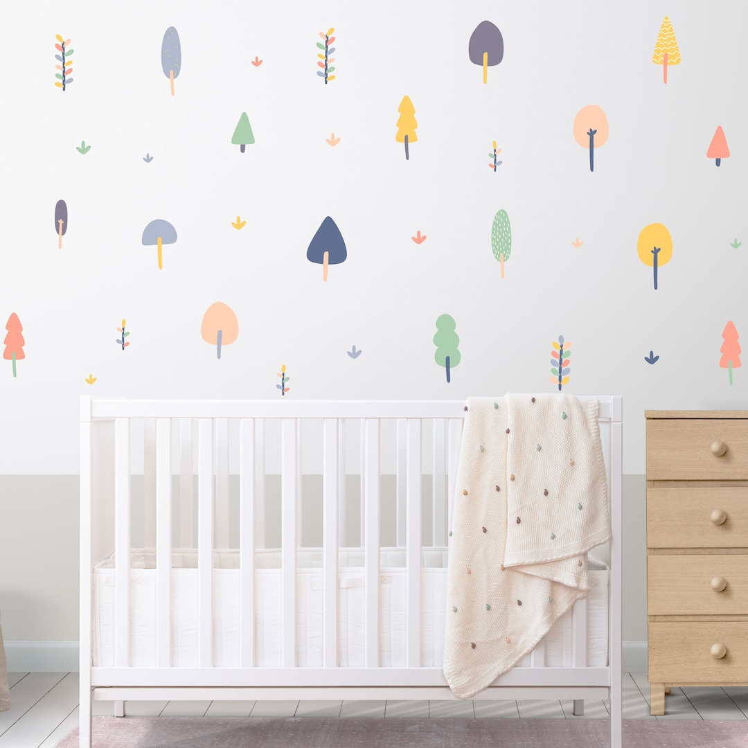 Tree Wall Stickers Nursery Wall Stickers Woodland Wall Etsy
