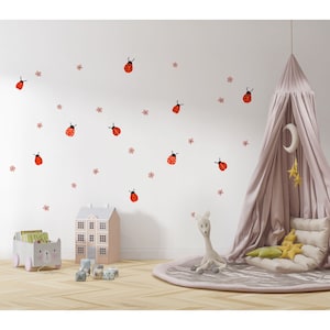 Ladybug Wall Decal Ladybird Wall Sticker Ladybug Decal Ladybird Bedroom Ladybug Sticker Love Bug Wall Decal Ladybird Sticker Ladybug Bedroom