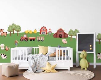 Farm Animal Wall Decals: Kids Nursery Decor, Removable Stickers
