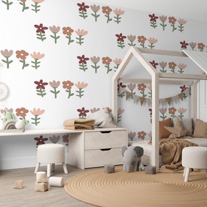 Flower Wall Sticker Nursery Wall Sticker Girls Bedroom Decor