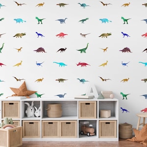 Dinosaur Wall Sticker Watercolour Sticker Jurassic Park Sticker Dinosaur Wall Decal Boy Nursery Decor Jurassic Park Decal TRex Volcano Decal