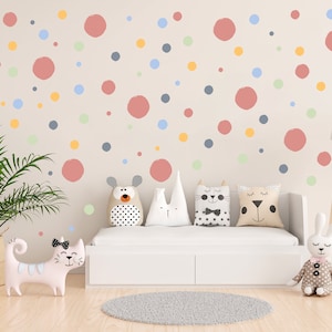 Wandsticker Polka Dots: Kinderzimmer Dekoration in verschiedenen Größen
