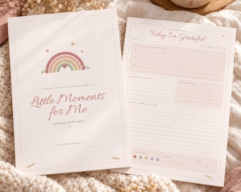 Mum Wellness Journal Printable, Gratitude Journal for Mums, Self Care Tracker, Mood Tracker, Mindful Mum, Undated, A4 A5 Letter