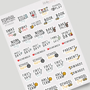 Family Calendar Stickers Planner Stickers Everyday Stickers Recycled Paper  