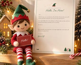 Christmas Elf Arrival Kit Printable, Elf Arrival Letter, 24 Daily Elf Notes, Elf Goodbye Letter, Elf Props, Kids Christmas