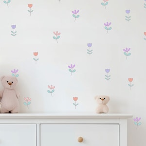 Meadow Flower Wall Decals: Boho Nursery Decor