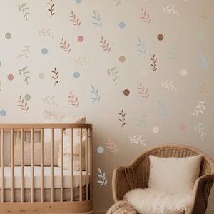 Boho Flower Wall Sticker Girl Floral Wall Sticker Nursery Floral Wall Decal Nursery Wallpaper Kid Wall Sticker Wildflower Wall Decal Flower