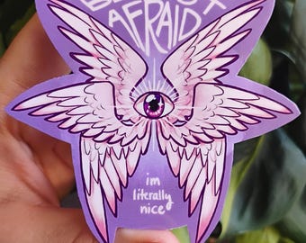Be Not Afraid Friendly Biblically-Accurate Angel: 3in waterproof vinyl sticker