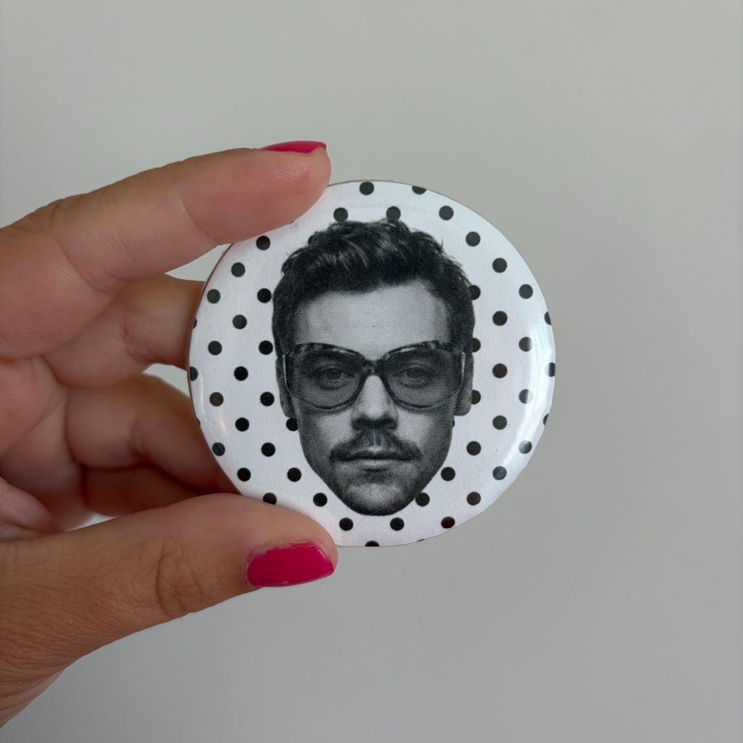 Etsy Harry Styles Polka Dot Button - Etsy