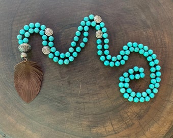 Turquoise Mala Prayer Beads - Mala Necklace - Meditation Beads - Beaded Necklace - Natural Jewelry - Gemstones - Healing Stones