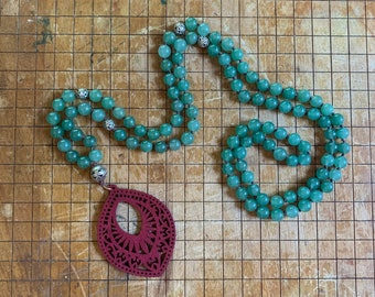 Green Aventurine Mala Prayer Beads - Mala Necklace - Meditation Beads - Beaded Necklace - Natural Jewelry - Gemstones -  Healing Stones