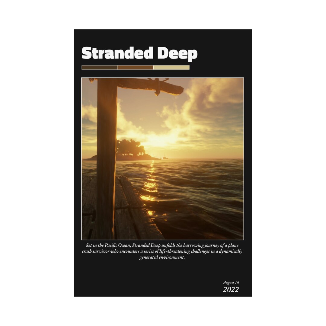 Stranded Deep Poster, Game Info Art, Video Game Vertical Poster, Gaming ...
