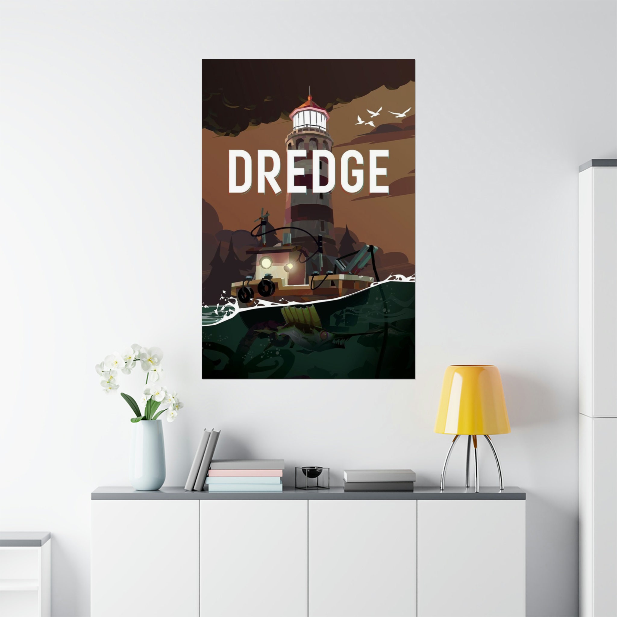 Dredge Game Cover Art Video Game Poster Print Gaming Wall - Etsy