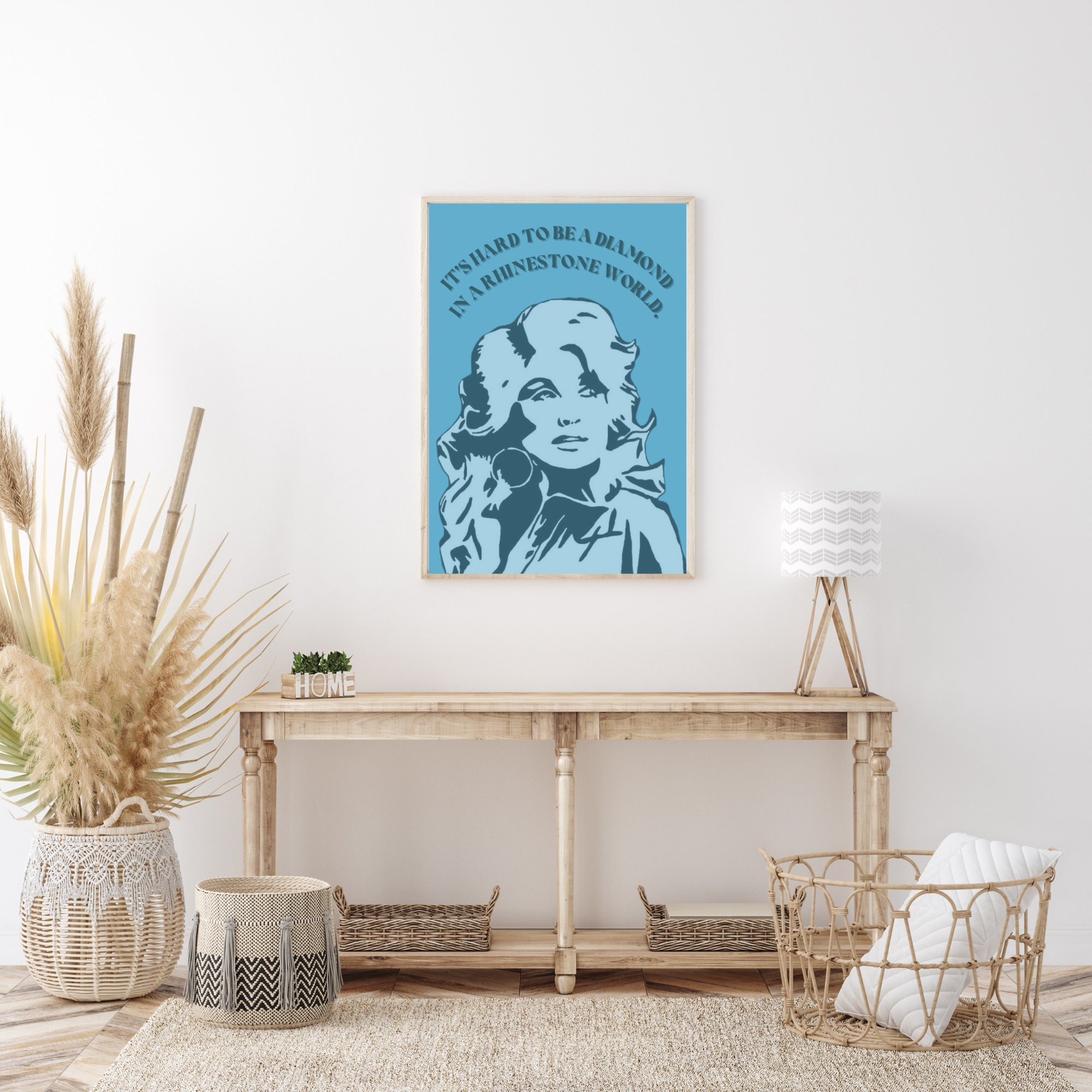 Dolly Parton Quote Its Hard to Be a Diamond in a Rhinestone - Etsy