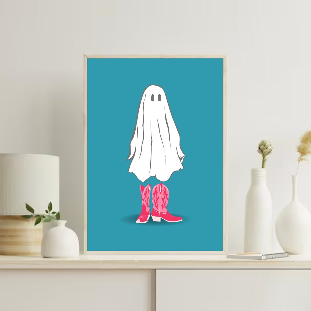 Ghost Art Print Cowboy Ghost Art Digital Download Print - Etsy