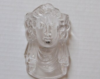 Antique Glass Head Match Holder