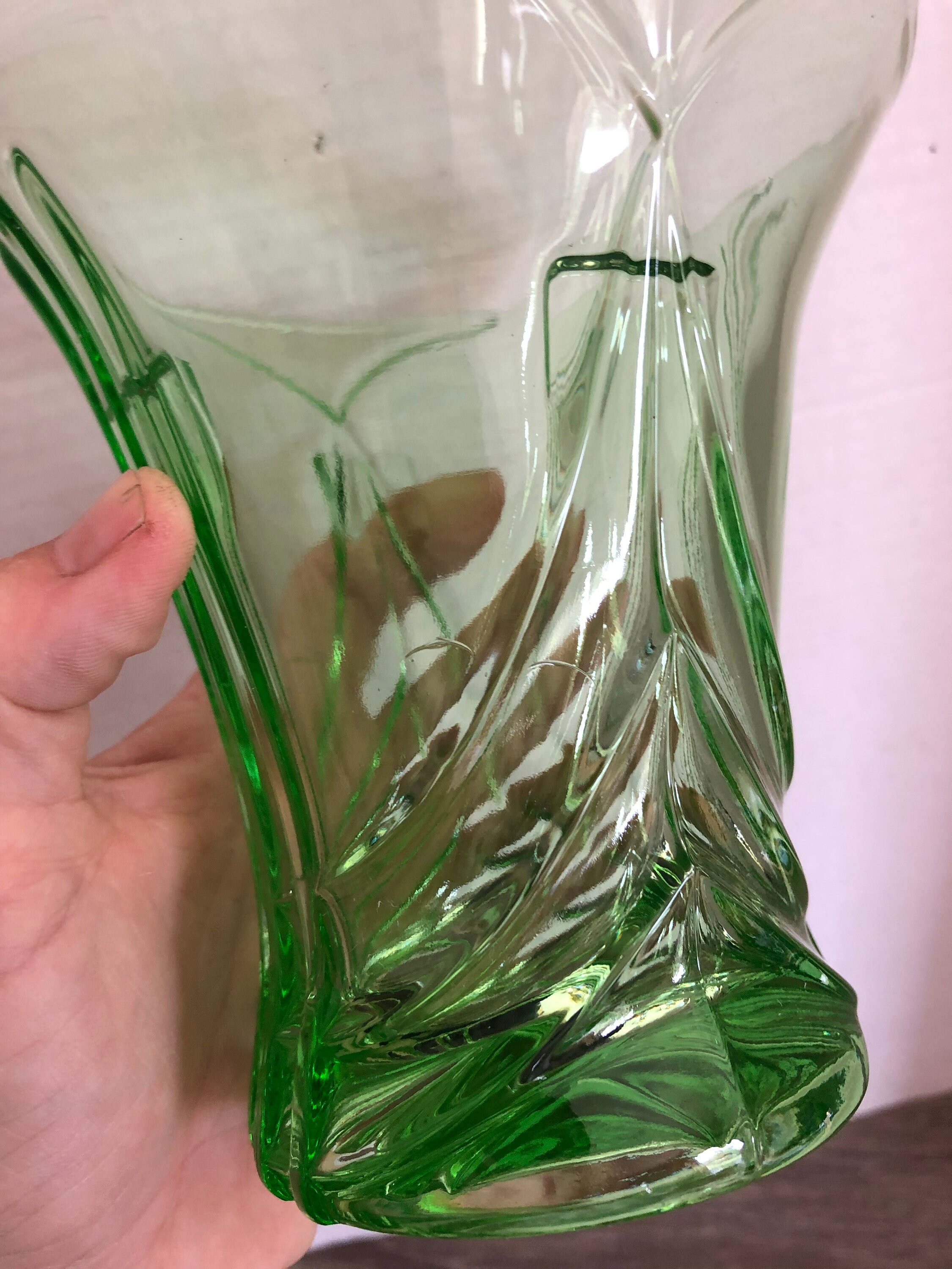 希少 ウランガラス バセリンガラス アールデコ アンティーク