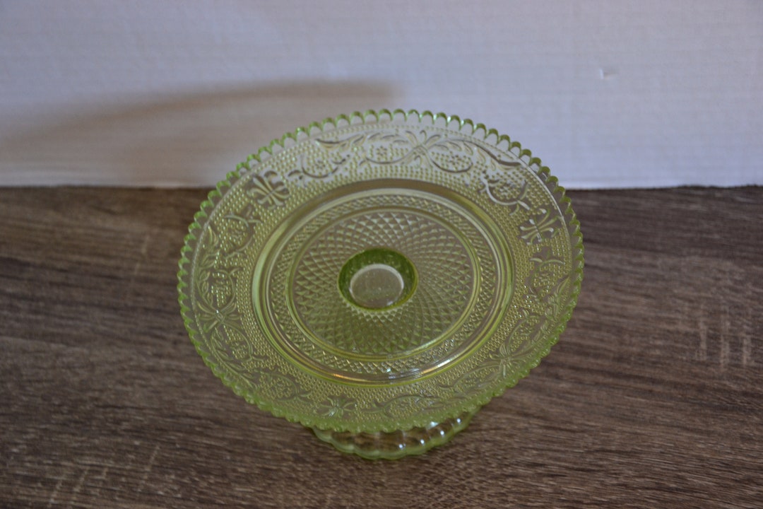 Uranium Glass Cake Plate Etsy Il 1080xN.4628409283 Sxlt
