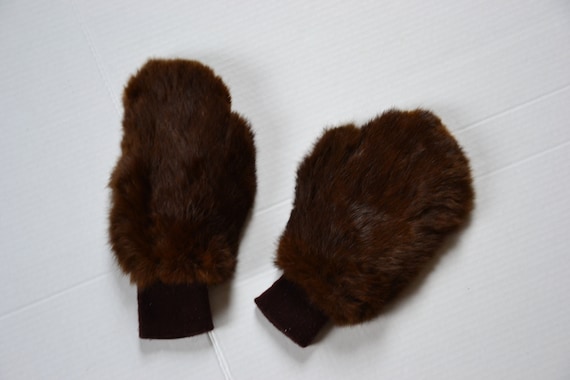 Fur And Leather Gloves - image 2
