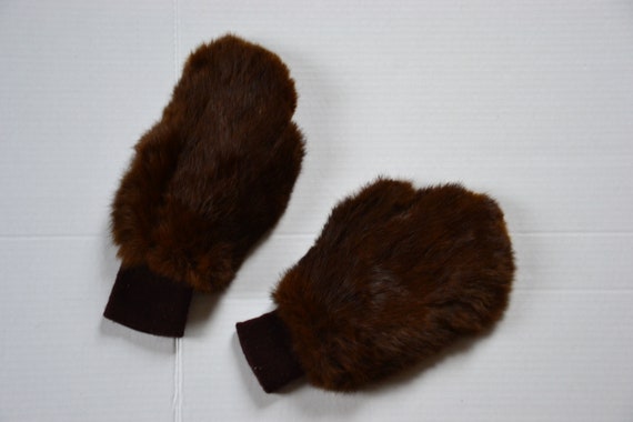 Fur And Leather Gloves - image 3