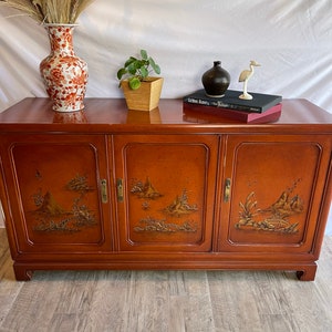 アンティーク　TOYO FURNITURE　ジャンク John Widdicomb Vintage MCM Asian Inspired Credenza - Etsy