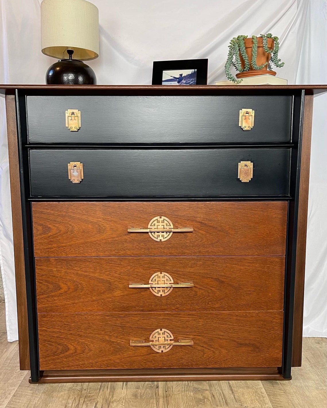 Refinished MCM Kent Coffey the Park Avenue Tallboy Dresser. SOLD Etsy