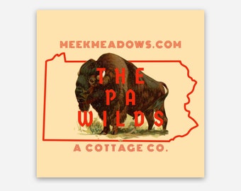 Meek Meadows Pennsylvania Bison Sticker