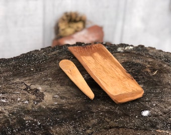 Maple Canoe Spoon + Textured Tray (Set)