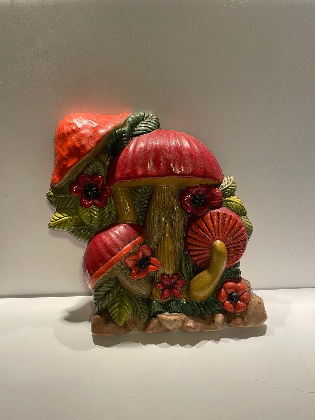 Mushroom Wall Art, Mushroom Art, Maximalist, Maximalist Décor, Plaster