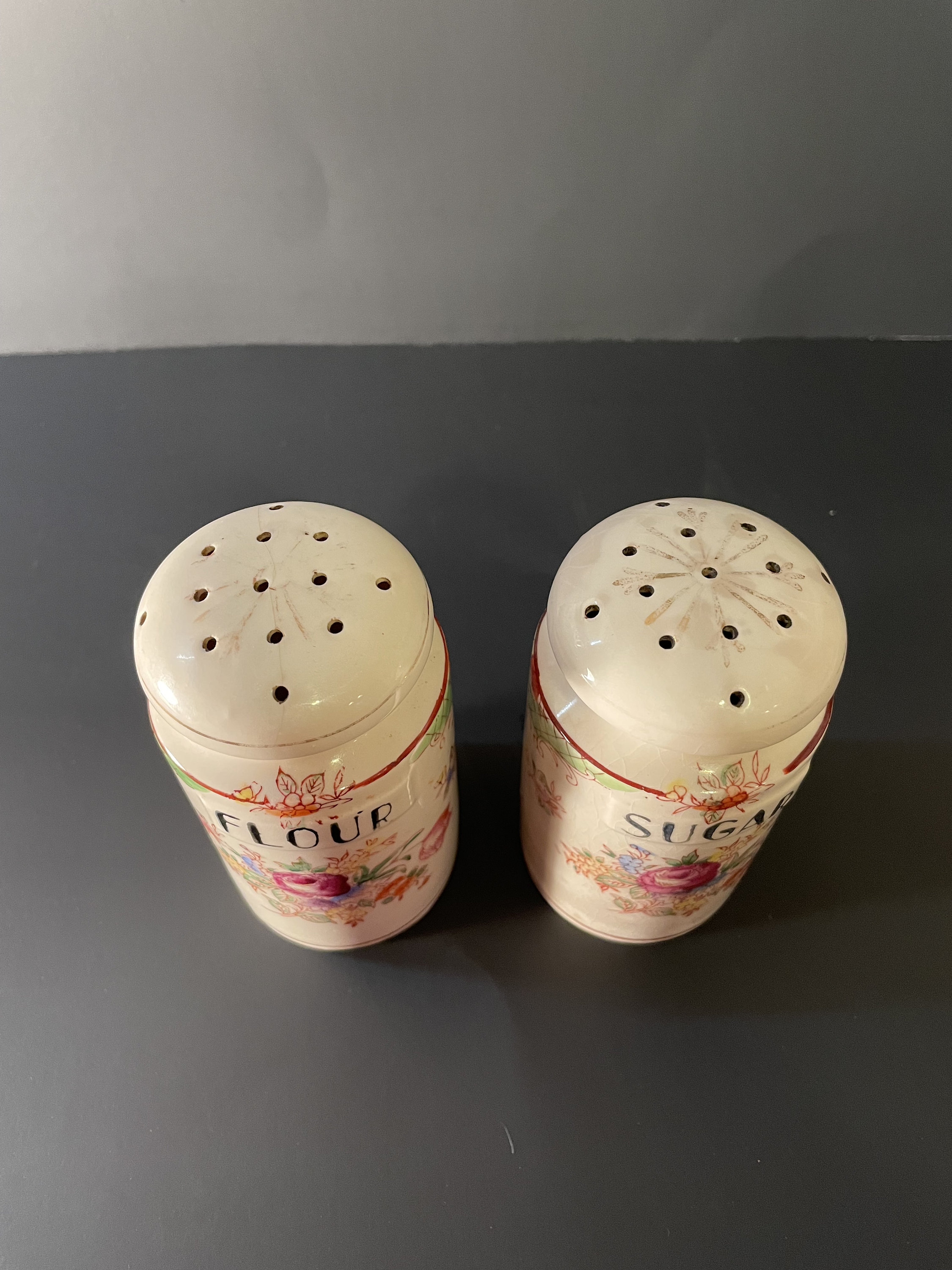 Vintage Sugar and Flour Shakers Vintage Shakers Vintage Etsy