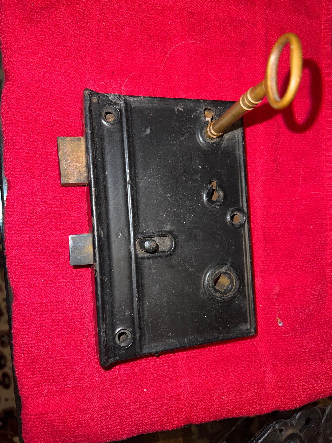 Antique Vintage Door Lock and Key Etsy