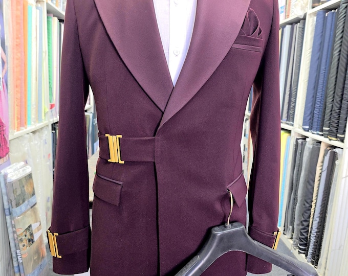 Maroon Tuxedo Suit for Men | Custom Burgundy Wedding & Prom Tuxedo