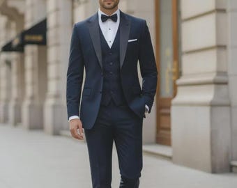 Royal Blue Men's Suit: Modern Fit Formal Wear with Lapel Pin Paridhan Tailors