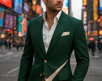 Emerald Green Slim Fit Suit, Notch Lapel, Wedding Groomsmen Suit