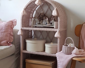 LittleDreamsShopPL WICKER CABINET DUSTY Pink