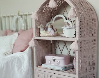 LittleDreamsShopPL ARMOIRE EN OSIER DUSTY Portes Roses