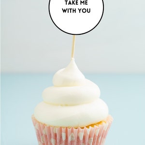 Sassy Goodbye Coworker Cupcake Toppers Digital Download Printable image 3