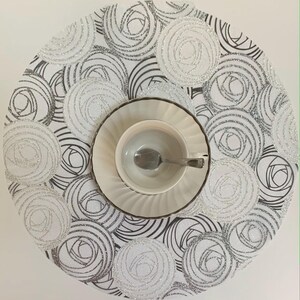 Holiday Decor Table Placemats Embossed Floral Organza Sheer Mat Set Gold & Silver image 11