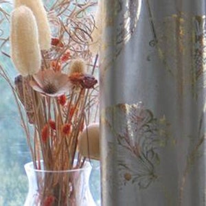 Fine Blackout Print Floral  Window Curtains For Bedroom Rod Pocket Curtains