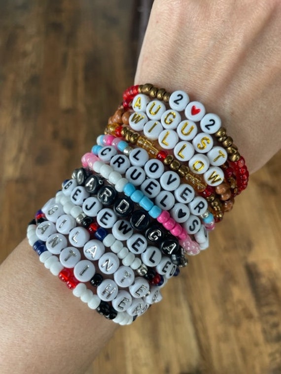 ERAS Personalized Custom Beaded Friendship Bracelets Taylor 