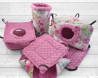 Rat Hammock Set, Rat Cage Accessories, Fleece Rat Bed, Hanging Tunnel, Cube House, Washable Small Pet Hammock, Handmade Gift