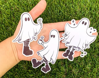 GHOST STICKERS - buy 2 get the 3rd for FREE -  Vinyl Waterproof Sticker | Glossy